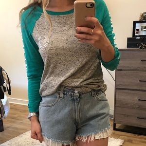 Victoria secret PINK long sleeve henley top XS